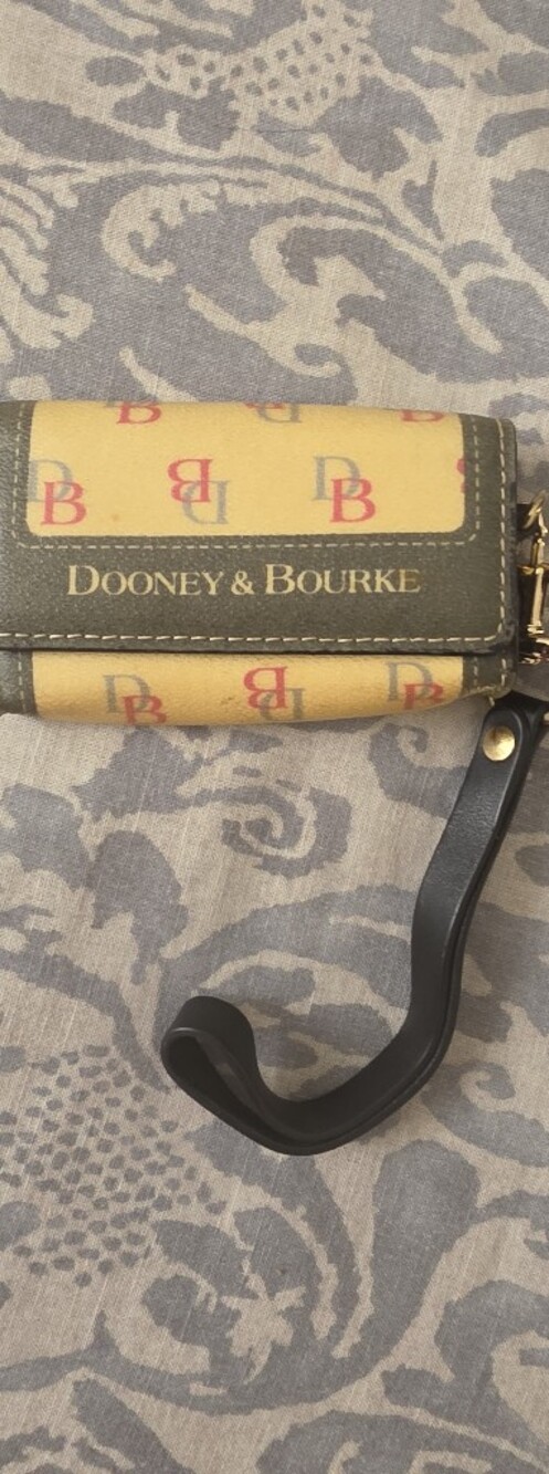 Dooney & Bourke Vintage Key Wristlet with Black Trim